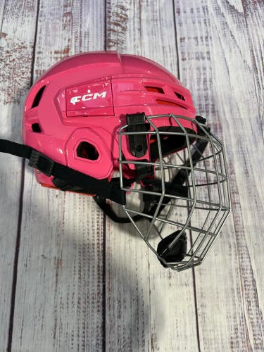Pink CCM Tacks 70 Junior Helmet (Used)