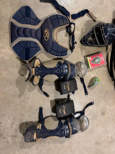 Blue Rawlings Catcher's Set (Used)