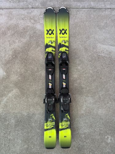 Kid's Volkl Deacon Jr 100 cm Skis With Bindings (Used)