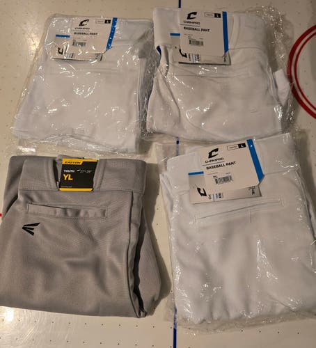 White Boy's Large Youth Champro Game Pants (New)
