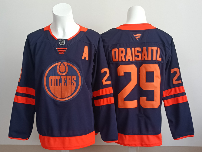 Men's Edmonton Oilers Draisaitl 29 Stitched Jersey Ice Hockey Jersey size 52