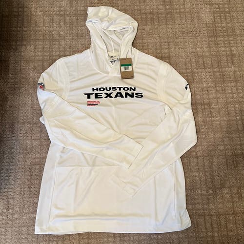 Nike Dri-FIT Mens XL NFL Texans ON FIELD Long Sleeve Hoodie Shirt IF9657-100