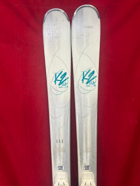 K2 Luvit 76 all-mountain 163cm skis, marker compact quick clik