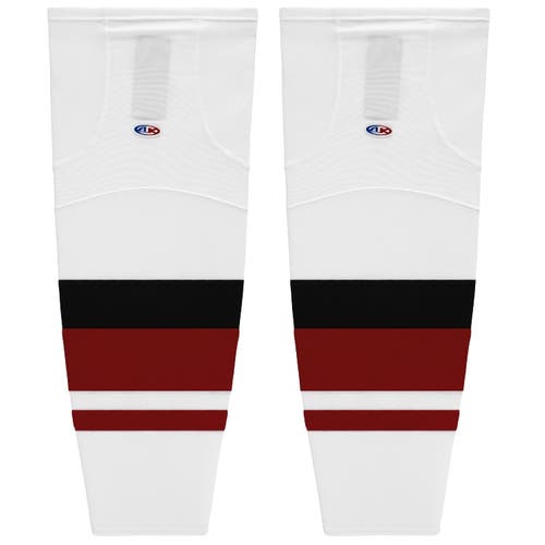 Athletic Knit HS2100-583 2015 Arizona White Cut&Sew Mesh Hockey Socks - Senior XL Wide 30"