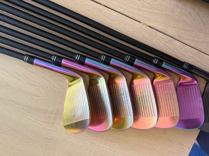 Avoda Origin RH Iron Set Stiff Flex Graphite Shaft (7 Clubs) #5 - #9, PW, GW traditional iron lebgth