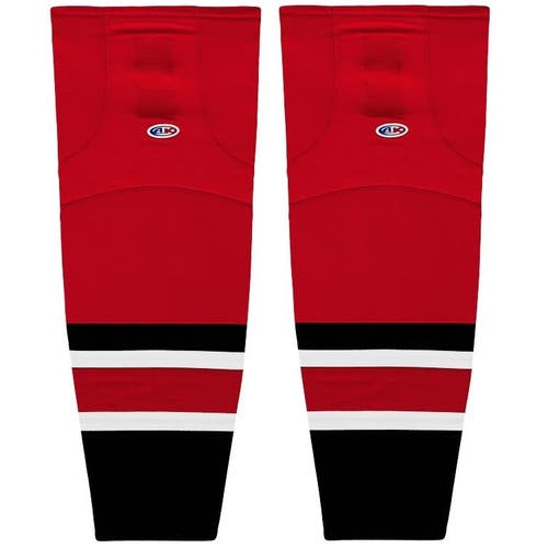 Athletic Knit HS2100-532 2017 Carolina Red Cut&Sew Mesh Hockey Socks - Senior XL Wide 30"