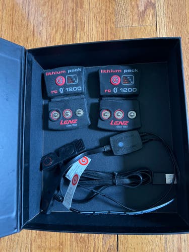 Lenz RCB 1200 Bluetooth Heated Sock Battery Pair + Charger - Used - Set 2
