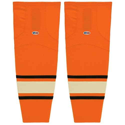 Athletic Knit HS2100-526 2012 Philadelphia Orange Cut&Sew Mesh Ice Hockey Socks - Intermediate 25"