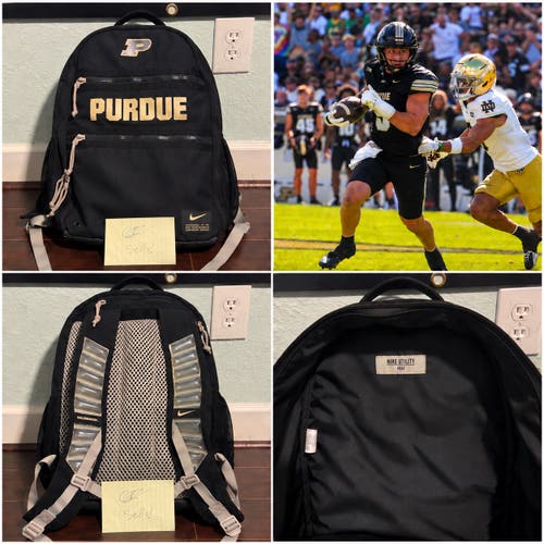 RARE Purdue Boilermakers Football Team Issued Nike Utility Heat Backpack