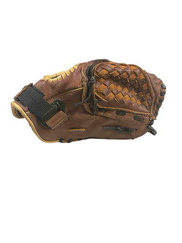 Used Mizuno POWER CLOSE BB/SB Glove RH Throw Brown 11" 11834-S000058012