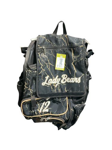 Used BoomBah LADY BEAR GOLD/BLACK BB/SB Player Backpack Black 11834-S000057951