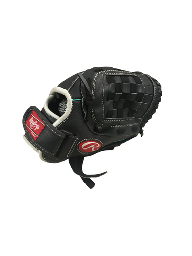 Used Rawlings FASTPITCH GLOVE BB/SB Glove RH Throw Black 11" 11834-S000057922