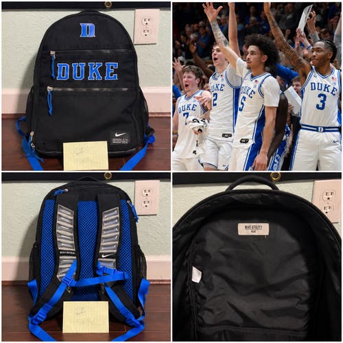 RARE Duke Blue Devils Team Issued Nike Utility Heat Backpack