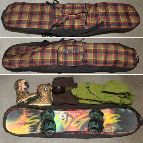 Never Summer Fun Slinger Snowboard package W/ Union Bindings Oakley goggles DC Boots & Volcom gear