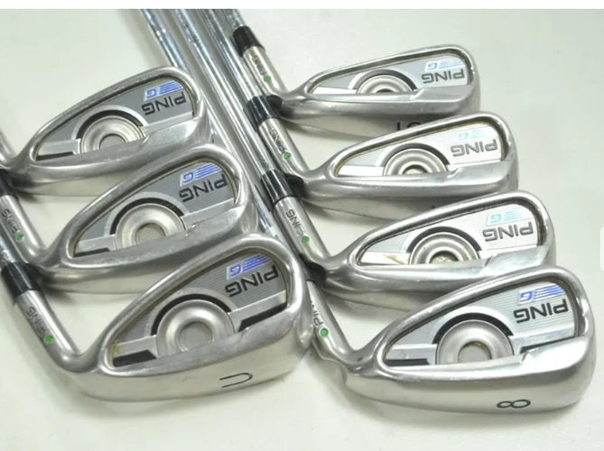 Men's Ping G Right Handed Iron Set Regular Flex (7 Clubs) #5 - #9, PW, UW (Used)