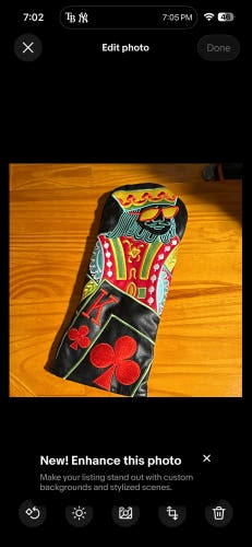 NEW King of Clubs Golf Driver Headcover – Embroidered Playing Card Design