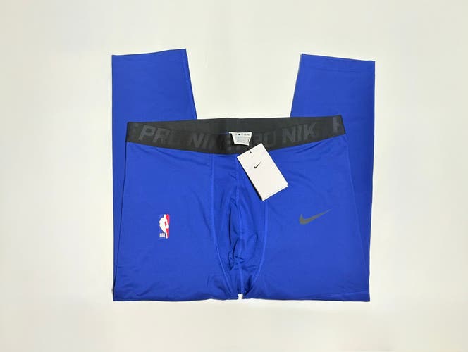 Blue XXL Men's Nike Pro NBA Men’s 3/4 Compression Tights Athletic Basketball Leggings AA0751-495