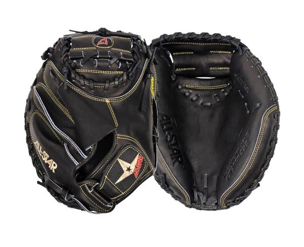 New ALL STAR RHT 33.5IN PRO ELITE CATCHER MITT BLACK 11834-ASTCM3000SBK-1