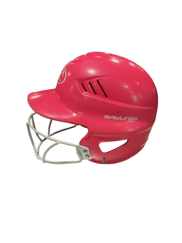 Used Rawlings PINK HELMET Batting Helmet w/Mask Pink One Size 11834-S000057603