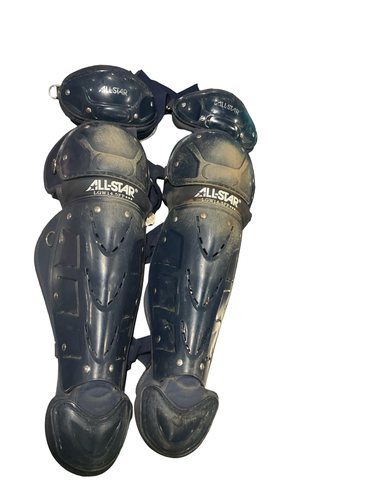 Used All-Star NAVY SHIN GUARDS Catchers Leg Guards Navy Blue Adult 11834-S000057721