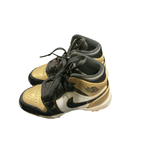 Used Nike AIR JORDANS BLACK AND GOLD BB/SB Cleats Black Youth 11.0 11834-S000057839