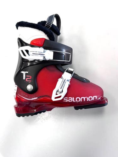 Used Salomon T2 Boys DH Ski Boot Red 200 MP - Y13.5 11860-S000316840