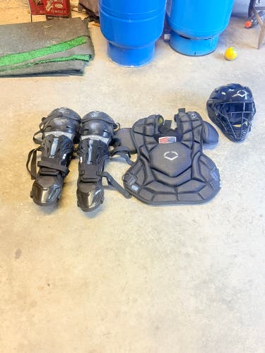 Black EvoShield Catcher's Set (New)