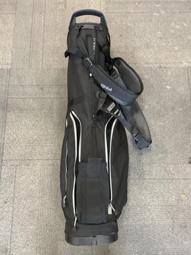 Used Ping MOONLANDER Mens Stand Bag Black 11614-S000245359