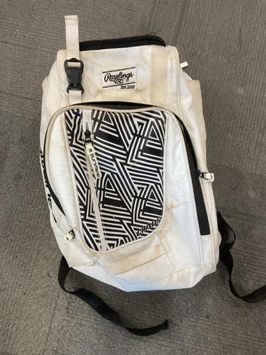 Used Rawlings CHAOS BB/SB Player Backpack White 11614-S000245395