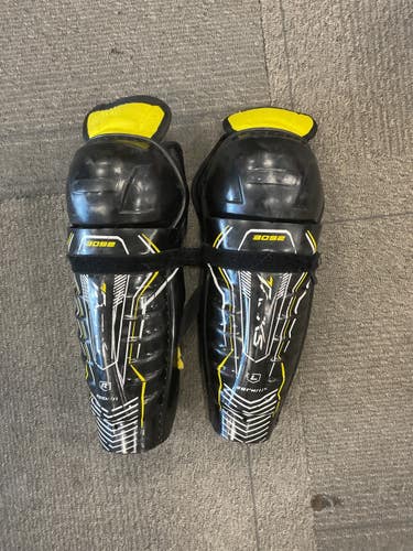 Used CCM TACKS 3092 Junior Shin Guards Black 11" 11614-S000245388