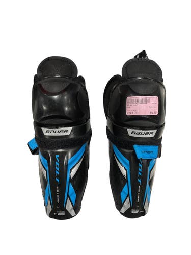 Used Bauer VOLT Youth Shin Guards Black 8" 11847-S000039393