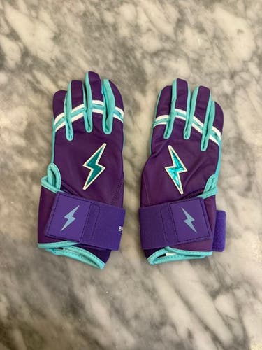 NEW Bruce Bolt Premium Pro Long Cuff Youth Batting Gloves
