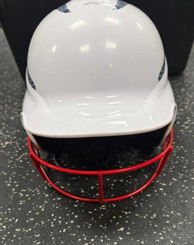 Used RIP-IT SOFTBALL HELMET CLASSIC Batting Helmet w/Mask White M/L 11849-S000045051