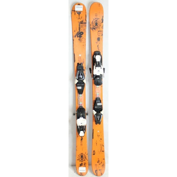 K2スキー板JUVY キッズ129cmツインチップ バインディング付き K2 Juvy Twin Tip Kids Skis with Bindings - 129 cm Used