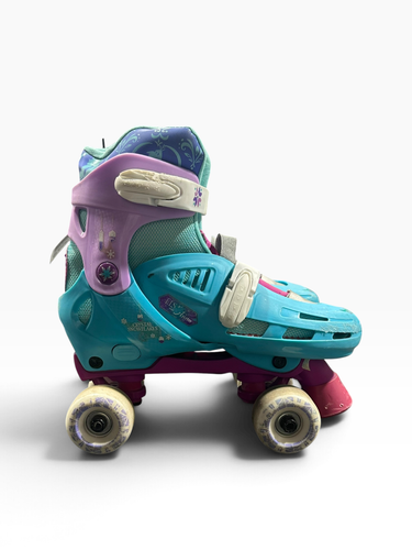 Used FROZEN ADJUSTABLE 1-4 Junior Roller Quad Skates Royal Blue Adjustable 11375-S000383167