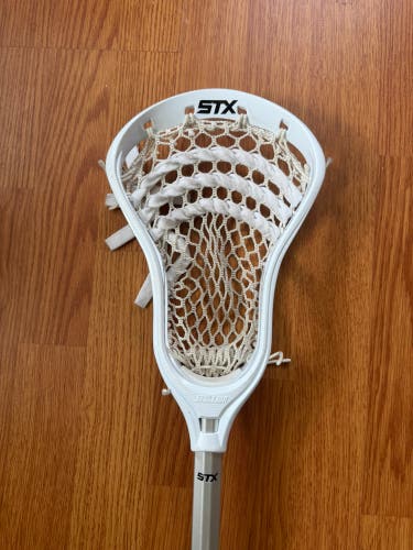 White Used Attack & Midfield STX Strung Stallion complete stick lacrosse LAX