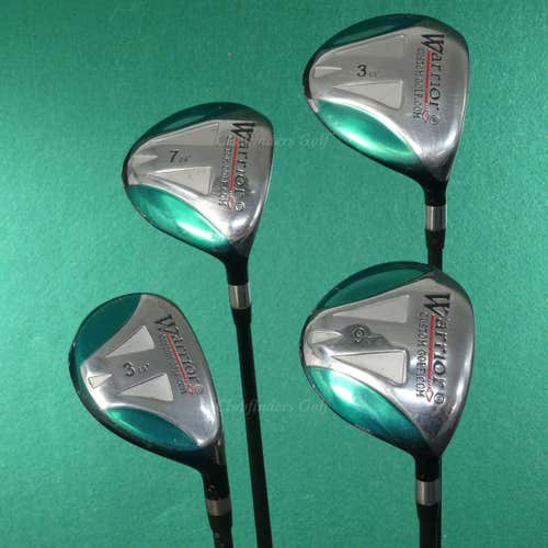 Warrior Custom Golf 3, 7, 9 Woods & 3 Hybrid Graphite Regular SET OF 4 *READ*