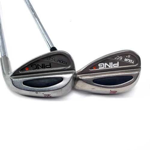Ping Tour Wedge Set 54* | 60* 8 Orange Dot 2* Flat Wedge Steel Mens RH