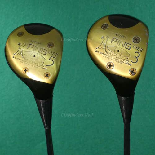 Ping Eye 2 Laminated 3 & 5 Woods Karsten KT-Shaft Steel Stiff SET OF 2