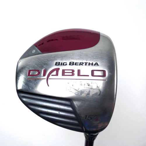Callaway Big Bertha Diablo 3 Fairway Wood 15* Diablo 60g Stiff Graphite Mens RH