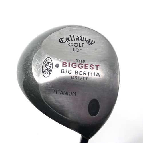 Callaway Biggest Big Bertha Driver 10* Graphite Design YS-6 70g Extra Stiff RH