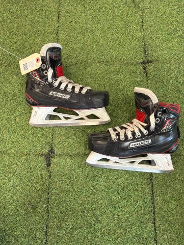 Junior Bauer Vapor 1X Hockey Goalie Skates Regular Width Size 3.5 (Used)