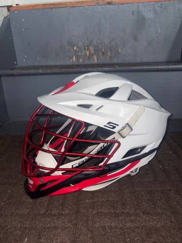 Cascade S Lacrosse Helmet White & Red