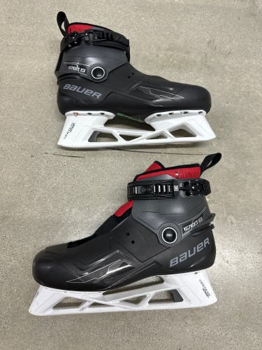 Spencer Knight Game Used NHL Bauer Hockey Goalie Skates Pro Stock 10 (Used)