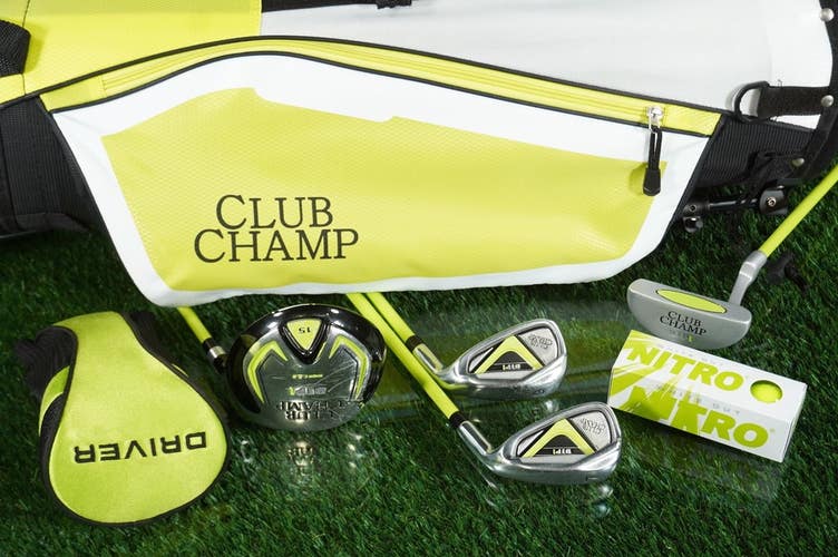 Junior's 7pc. Club Champ DTP 1 Golf StarterSet RH, Stand Bag, Kids 51"-54" Tall