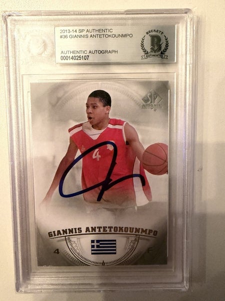 2013-14 SP Authentic Giannis Antetokounmpo #36 Autographs BGS Auto RC