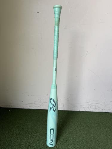 Rawlings Icon BBCOR 2026 Baseball Composite Bat 33" 30 oz Blue New in Wrapper