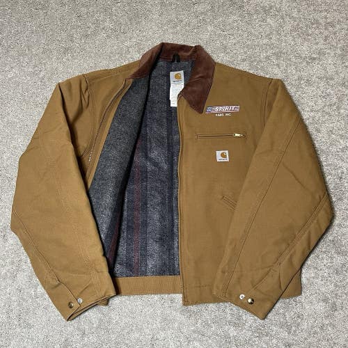 Vintage Carhartt J01 BRN Detroit Jacket 46 Regular Made USA Blanket Lined Brown