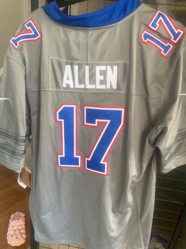Gray XL Adult Unisex Nike Jersey (New) Josh Allen