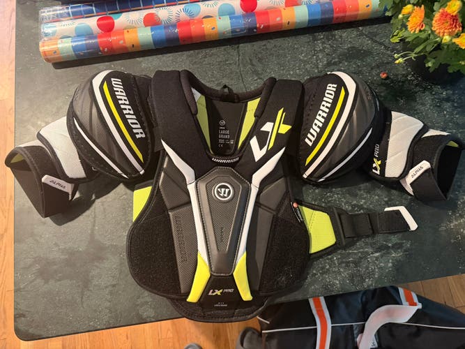 Large Junior Warrior ALPHA LX PRO Shoulder Pads (New)